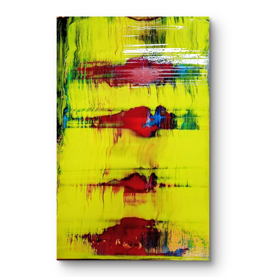 Acrylgemälde abstrakt, Gelb Rot