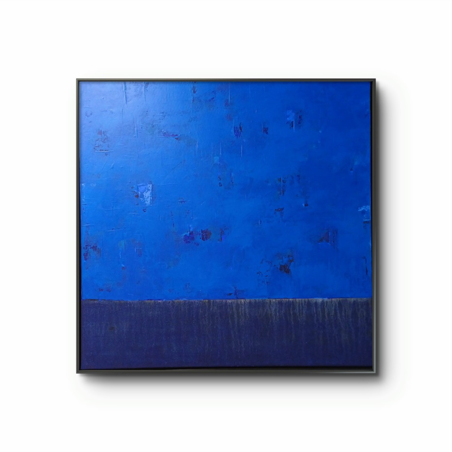 Acrylgemälde abstrakt, minimalistisch, Blau