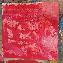 Gunter Krönes Acrylgemälde Entwicklungsschritt