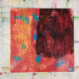 Gunter Krönes Acrylgemälde Entwicklungsschritt